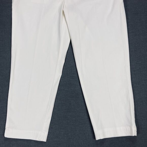 Ann Taylor LOFT Crop Pants Womens 6 White Straight Leg Stretchy Breathable NEW - Picture 5 of 16